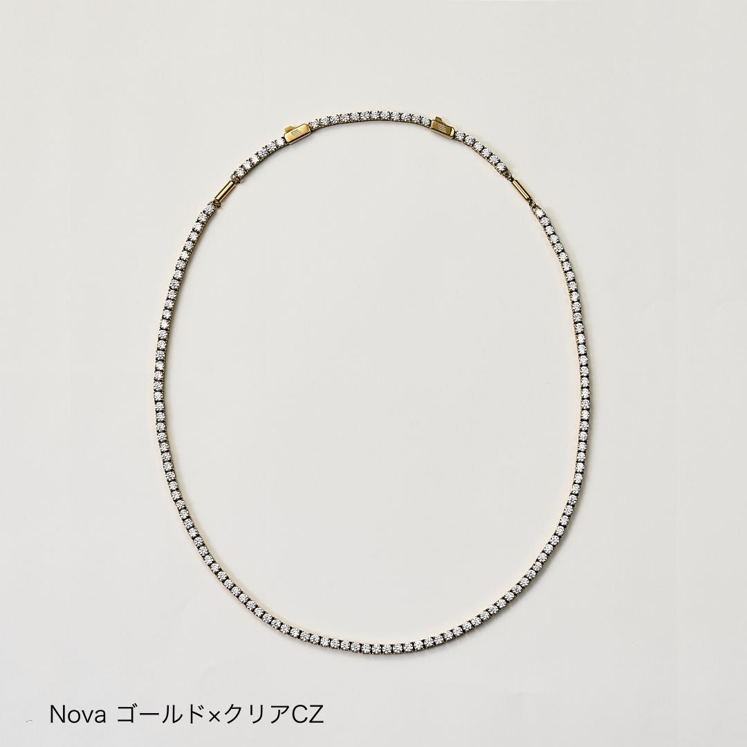 UNrust アンラスト Nova ノヴァ 磁気ネックレス ゴールド クリアCZ 商品単体 俯瞰