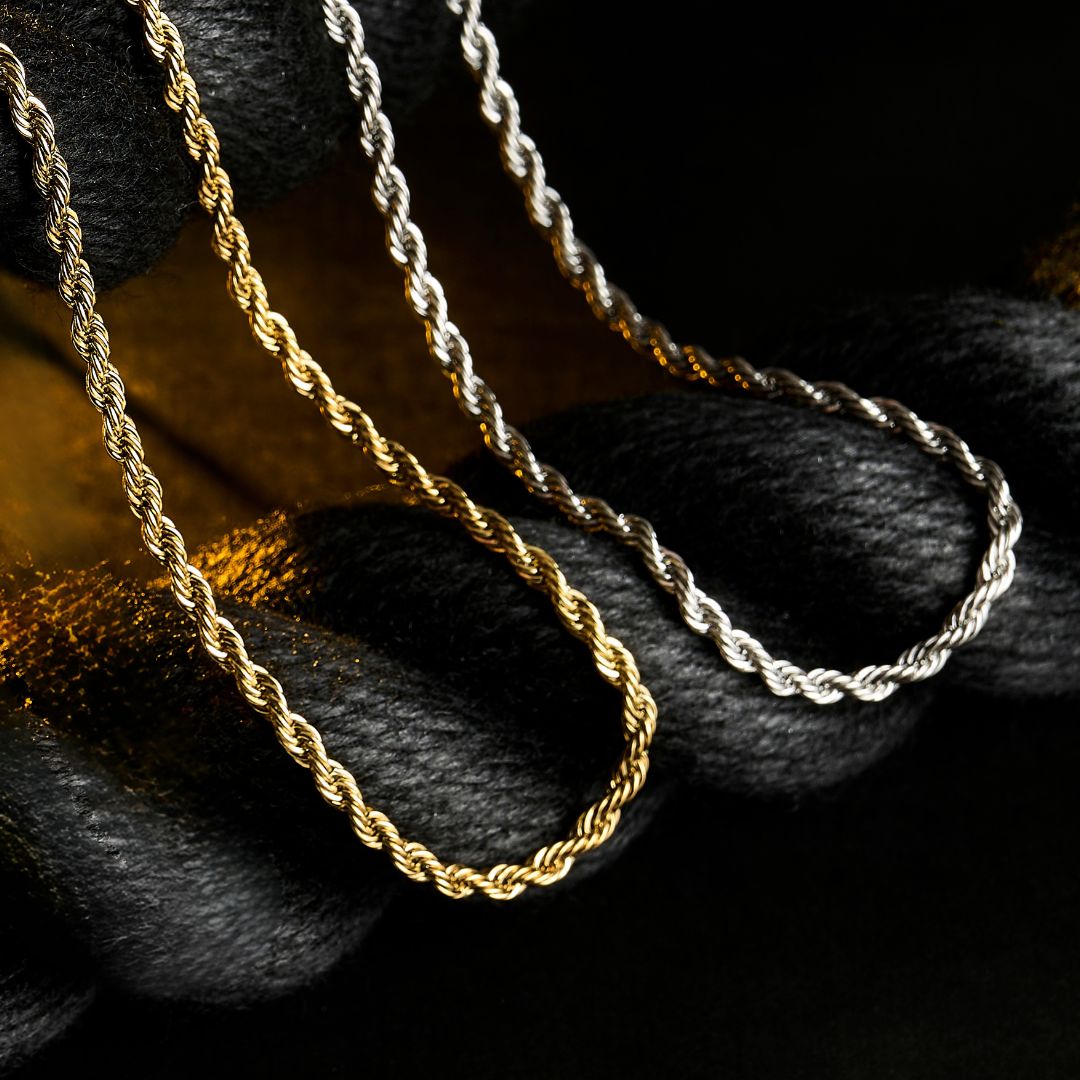 UNrust アンラスト Nexus ネクサス フレンチロープ 磁気ネックレス ゴールド シルバー 商品写真 斜め