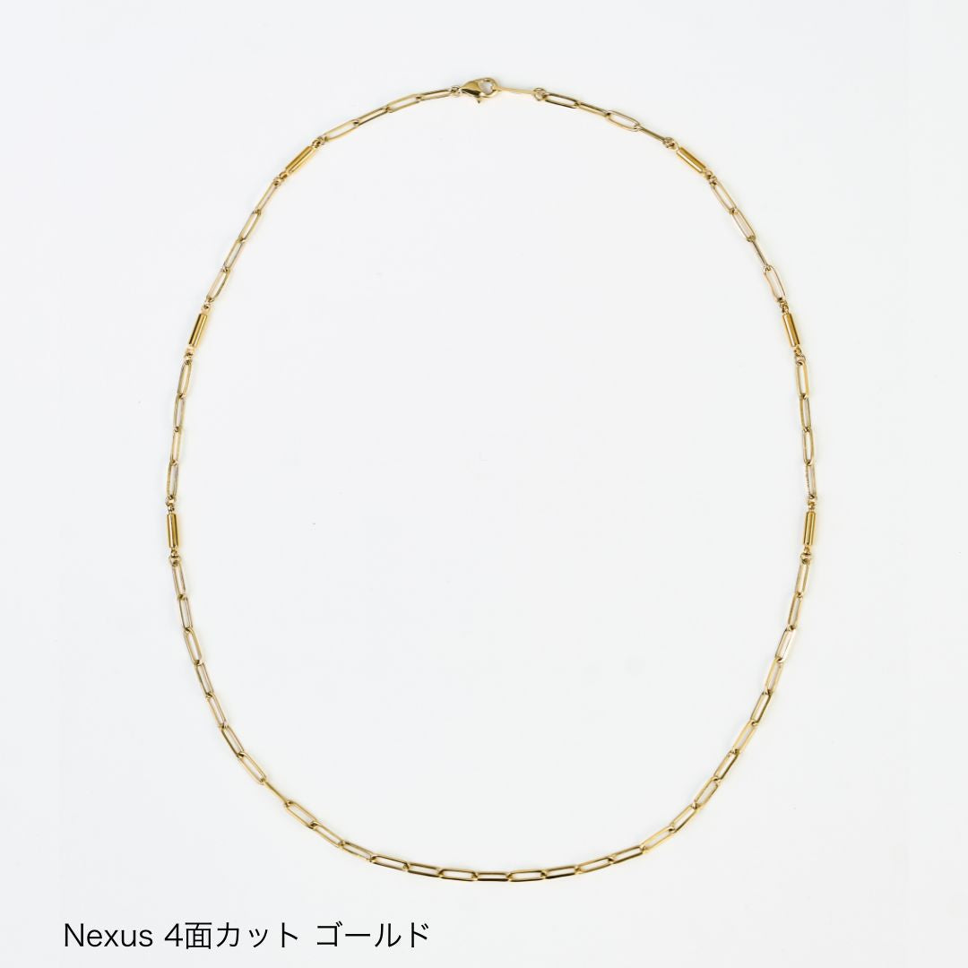 UNrust アンラスト Nexus ネクサス 4面カット 磁気ネックレス ゴールド 商品単体 俯瞰